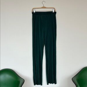 Pleats Please Style Teal /Green Pleated Trousers